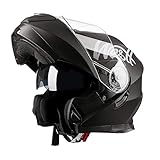 WESTT Torque X Motorrad-Integralhelm I Motorradhelm schwarz-matt I Motorrad-Klapphelm I stoßfester Motorradhelm I Integralhelm Herren & Damen I Roller-Helm I ECE Zertifiziert I Größe XL