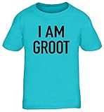 Shirtstreet24, I Am Groot, Serien Nerd Kids Kinder Fun T-Shirt Funshirt, Größe: 110/116,türk