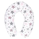 Stillkissen mit Füllung für klein Baby Lagerungskissen Baby Seitenschläferkissen Schwangerschaftskissen zum Schlafen Baumwolle inkl. Bezug Größe 170cm Pregnancy Pillow Sternschnuppe R