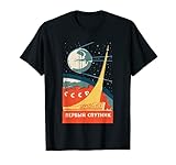 Sputnik USSR Vintage Poster T-Shirt Communist USSR Sp