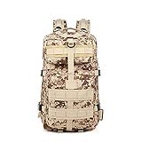 Taktischer Rucksack Militär Wanderrucksack Molle Trekkingrucksack Wasserdicht Kampfrucksack Bundeswehr Kletterrucksack für Herren Damen Outdoor Wandern Camping,40L C