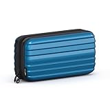 stardis Kosmetiktasche Hartschalen Kulturtasche Hardcase Damen Herren Kulturbeutel in Kofferform Flight-Beautycase Wasserdicht Mini-Koffer Optik Waschbeutel für Frauen, Männer, Kinder (perlnacht-blau)