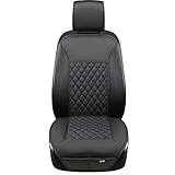 Black Panther 1PC Luxus Sitzauflagen Auto mit Rückenlehne Autozubehör Geeignet für Vier Jahreszeiten(Schwarz)