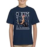 O Kim All Ye Faithful Kardashian Christmas Knit Kid's T-S