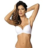 Bh Damen Push Up Gorteks - Carla/B5. Sexy Dessous - Bhs Frauen in Alle Größe und Vielen Farben. Elegante Unterwäsche (Weiß, 75C)