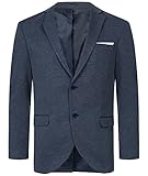 Indumentum Herren Sakko Blazer Sportlich Jacke Jackett Slim Fit Herrensakko Übergangsjacke Herrenblazer Anzugjacke IJS-102 Dunkelblau L