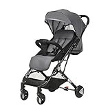 Gute Qualität Kinderwagen Buggys Der Kinderwagen lässt Sich zurücklehnen und einen ultraleichten, tragbaren, hoch faltbaren Trolley-Koffer für Kinder tragen Baby Standardkinderwagen (Color : Grau)