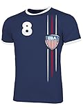 USA Fanshirt Fussball Fußball Trikot Look Jersey Herren Männer Ringer Tee t Shirt Tshirt t-Shirt Fan Fanartikel Outfit Bekleidung Oberteil Hemd Artik