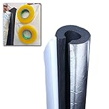 Flsdj Kjl 20mm/30mm Rohrisolierung Schlauch, Halbgeteiltes Aluminiumfolie Isolierrohr, Klimaanlagen-Isolierwatte (ID : 48mm/1.9in, Wall : 30mm)