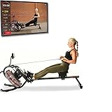 FITNESS REALITY 3000WR Bluetooth Water Rower Rudergerät mit HIIT-Work