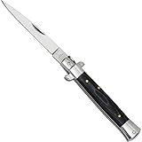 Haller Unisex – Erwachsene Taschenmesser Small Stiletto Micarta 420 rsf, schwarz, one S