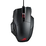 Asus ROG Spatha Gaming Maus (8.200 DPI, 12 programmierbare Tasten, kabelgebunden und kabellos nutzbar) schwarz/