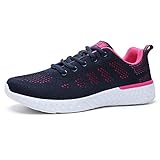 HKR Damen Turnschuhe Athletic Laufschuhe Leichte Wanderschuhe, Blau - 09 Navy Rose - Größe: 37 EU