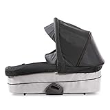 Hauck Baby Wanne für Kombi Kinderwagen Saturn R oder Mars / für Babys ab Geburt bis 9 kg / inklusive weiche Matratze / Fenster mit Belüftung / Stabil / Großes Sonnen Verdeck / Faltbar / Schw