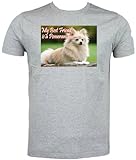 Pomeranian Hund T Shirt, grau - Größe: 5-6 Jahre k