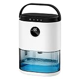 Luftentfeuchter 2300ml, Luftentfeuchter Elektrisch, Raumentfeuchter Auto, Dual Semiconductors, 48-Stunden-Timer, Automatisches Auftauen, HD-Display, für Küche, Schlafzimmer, B