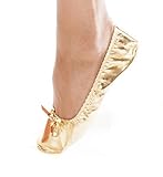 Turkish Emporium Bauchtanz Schläppchen Kostüm Schuhe (36, Gold)