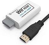 PORTHOLIC Wii zu HDMI Adapter, 1080P / 720P Full HD Konverter mit 1,5 m Kabel für Nintendo Wii U, Audioausgang, TV Monitor Beamer gehö