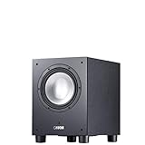 Canton SUB-8.4, 22cm/220mm Aktiv Bassreflex Home Hifi Subwoofer - Schwarz mit Passivmemb