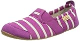 Living Kitzbühel Jungen Unisex Kinder T-Modell Streifen mit Lederinnensohle Hausschuh, Very Fuchsia, 24 EU