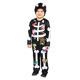 Amscan - Kinderkostüm Peppa Pig Skelett, Overall und Mütze, nachtleuchtend, Mottoparty, Karneval, Hallow