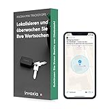 Invoxia Mini-GPS-Tracker - Wasserdichter GPS-Tracker mit Echtzeit-Diebstahlalarm - bis zu 3 Monate Akkulaufzeit - inklusive 3-Jahres-Abo- klein und leicht - Diebstahlschutz für Schlüssel, B