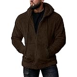 Teddy Fleece Sweatjacke Herren Mit Kapuze - Outdoor Fleecejacke für Herren Herbst Winter Weich Übergangsjacke Sweatshirts Fashion Hooded Winterjacke Warm Thermohemd Flanellhemd mit mehrerer Farb