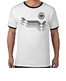 Deutschland Deutsches Fußball Fan-Trikot EM Fanshirt Fanartikel T-Shirt Large Weiß/Schw