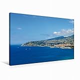 CALVENDO Premium Textil-Leinwand 90 cm x 60 cm quer, Sanremo | Wandbild, Bild auf Keilrahmen, Fertigbild auf echter Leinwand, Leinwanddruck: Riviera di Ponente Orte O
