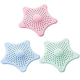 Abflusssieb Silikon Abflusssieb Silikon-Haarfilter Abflusssiebe Silikon Badewannen Abflusssieb Universal Silicone Sink Strainer for Badewanne, Küche und Haarfilter verwendet Werden, 3 Stück
