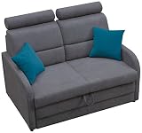 MKS MEBLE Schlafsofa - Sofa mit Schlaffunktion - Bettsofa Polstersofa Couch - Wohnzimmer Sofa mit Holzbeinen - Wibaro Dunkelg