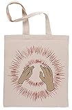 Aufzug Ihre Dünn Fäuste Wiederverwendbar Einkaufstasche Reusable Beige Shopping Bag