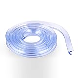 VOARGE Kantenschutz Eckenschutz für Baby Kinder Schutz, 1 Stücke Tisch Ecke Kantenschutz Weiche Silikon Abdeckstreifen mit 1 Rollen Doppelseitiges Klebeband (6 mt, Transparent)
