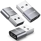 OMOTON Adapter USB C Buchse auf USB Stecker [3 Stück],USB Typ C Adapter kompatibel für iPhone 12 Pro Max/Pro/mini/11, iPad Air 2020, Samsung Galaxy, Google Pixel, Huaw