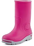 Ladeheid Kinder Mädchen Jungen Gummistiefel Regenschuhe LARB012 (Rosa, 35 36 EU)
