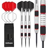 RED DRAGON Evos: 26 Gram Tungsten Dartpfeile Profi Steel Darts Set mit Flights, Schäfte and B