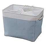 XMSIA Faltbare Aufbewahrungsbox aus Stoff Spielzeug Aufbewahrungsbox Faltbare Stoff Spielzeug Lagerung Tuch Aufbewahrungskörbe Wäschekorb für KidsToys, Bücheraufbewahrung (Color : Blue, Größe : L)
