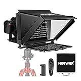 Neewer X12 Teleprompter für iPad Tablet Smartphone DSLR Kameras mit Fernbedienung, APP Kompatibel mit iOS/Android für Online Unterricht/Vlogger/Live Streaming, Tragetasche ink