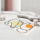 MMHJS Moderner, Minimalistischer Kunstteppich Aus Kaschmirimitat, Weiche, Hautfreundliche Bodenmatte Für Wohn- Und Schlafzimmer, Strapazierfähiger Teppich Für Den Schreib