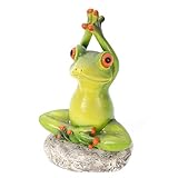 Xzbling Frosch Statue, Mini Frosch Harz Skulptur Harz Frosch Ornament Frosch Garten Ornament Miniatur Frosch Statue Outdoor Garten Frosch Skulpturen Ornamente für Home Desk Garden Dek