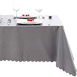 Tischdecke Tischschutz 90 x 90 cm Tischwäsche Tischdekoration Tafeltuch aus Polyester, Fleckschutz Pflegeleicht Abwaschbar Perfekt für Couchtisch Mikrowelle, Nachttische, ​Computer Usw (G