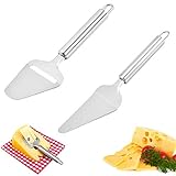 Cheese Slicer Wire 2 Stück Tortenheber Pie Cutter Shovel Spatel Käse-schneide Gerade Spatel Cheese Slicer Steel Multifunktionale Dreieckige Pizza für Käse Butter Desserts Küchenb