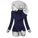 herbstmantel Damen Langarm Leicht Parka Winterjacke Herbstmantel Outwear Reißverschluss Herbst Übergangsjacke Lang Günstig Mit Kapuze Hoher Kragen Kapuzenjack