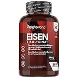 Eisen Tabletten - 365 vegane Eisentabletten für 1 Jahr Vorrat - Gut verträgliches Eisenfumarat in jeder Tablette - Wichtiges Spurenelement & Hohe Bioverfügbarkeit - Iron Tablets - WeightW