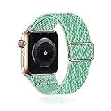 BALTIX Nylon Armband Loop kompatibel mit Apple Watch Sportarmband Sportloop Sololoop (Türkis, 42mm/44mm)