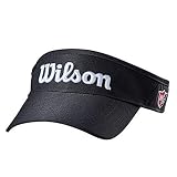 Wilson Staff Visor, Unisex, Schwarz, Größenverstellbar, Gebogener Schirm, Polyester, WGH6300BL