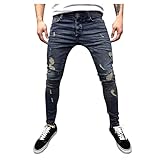 MEIYIKELO Jeans Herren, Jeans Herren Slim fit Stretch Jeans Regular Fit Straight Leg Denim Modern Männer Jungen Hose Cut Basic Washed Herren Skinny Jeans Herren Jeans Schw