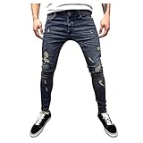 MEIYIKELO Jeans Herren, Jeans Herren Slim fit Stretch Jeans Regular Fit Straight Leg Denim Modern Männer Jungen Hose Cut Basic Washed Herren Skinny Jeans Herren Jeans Schw