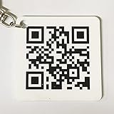 Il Macchia Personalisierter Schlüsselanhänger mit QR-Codes Barcode und Fotos auf beiden Seiten QR Code Sito Web Social Auch G