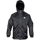 Cox Swain Herren 2-Lagen Outdoor Funktions Regenjacke 3.000mm Wassersäule -3.000mm Atmungsaktivität, Colour: Black, Size: L